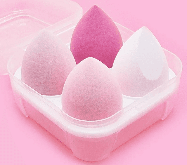 Éponges de maquillage pour fond de teint - Lot de 4
