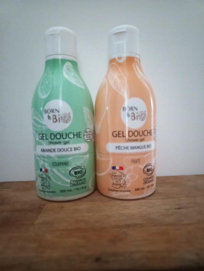Lot de 2 gel douche amande douce et pêche
